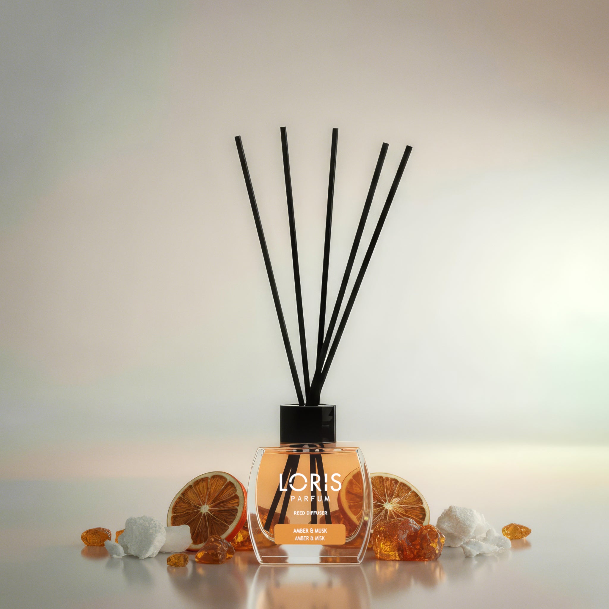 Diffuseur à bâtonnets Ambre et Musc 120 ml