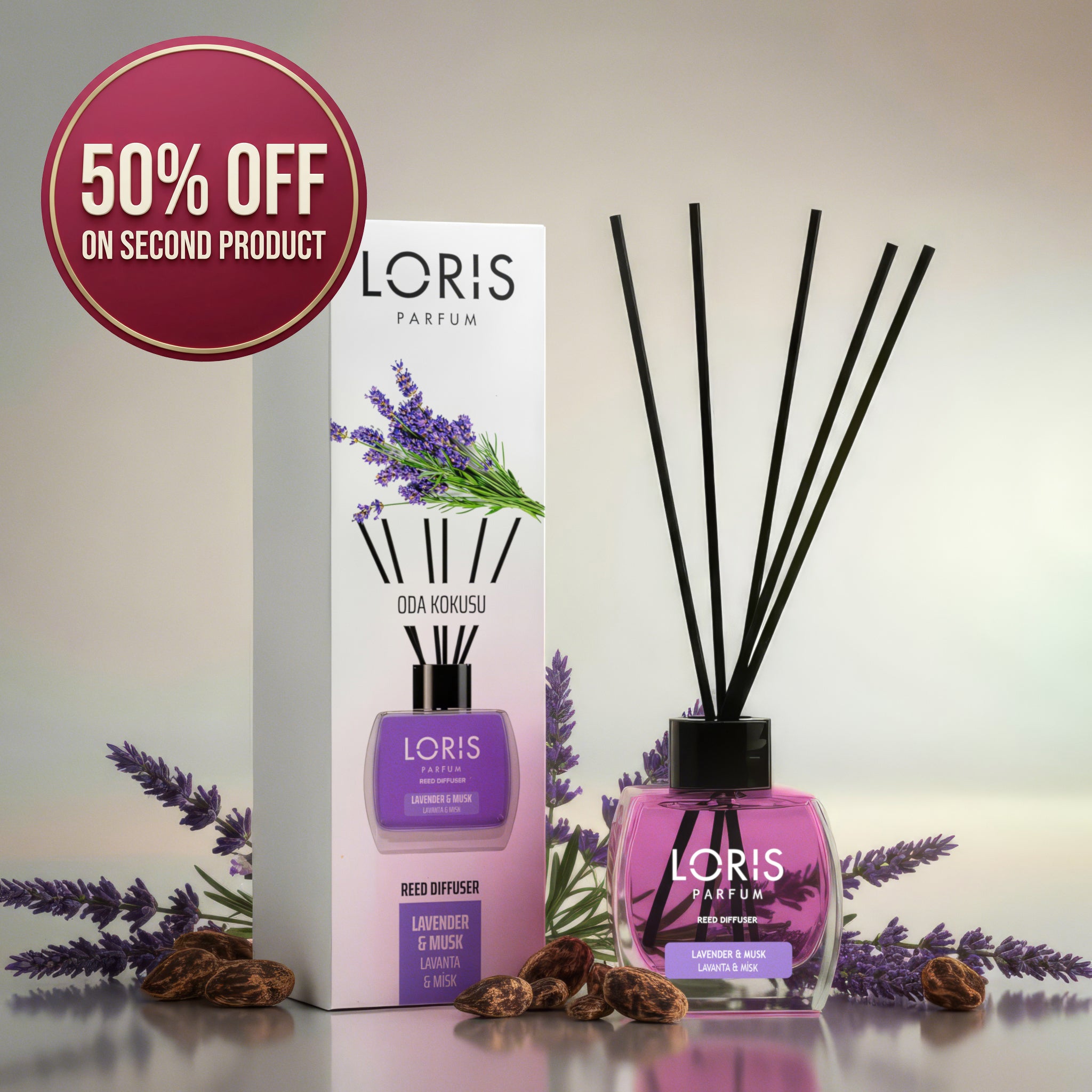 Diffuseur à bâtonnets Lavande et Musc 120 ml